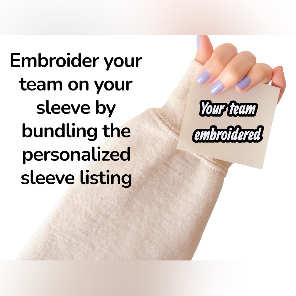 Embroider your team to the sleeve of your choice